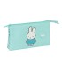 Bolso escolar portatodo safta triple reciclado y repelente al agua miffy friends 120x220x30 mm