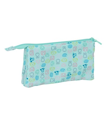 Bolso escolar portatodo safta triple reciclado y repelente al agua miffy friends 120x220x30 mm
