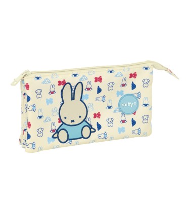 Bolso escolar portatodo safta triple reciclado y repelente al agua miffy buddy 120x220x30 mm
