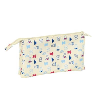 Bolso escolar portatodo safta triple reciclado y repelente al agua miffy buddy 120x220x30 mm