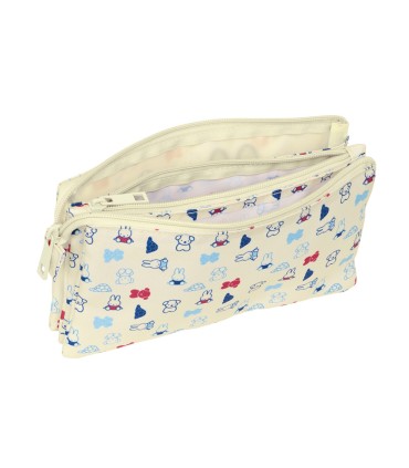 Bolso escolar portatodo safta triple reciclado y repelente al agua miffy buddy 120x220x30 mm