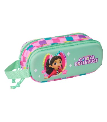 Bolso escolar portatodo safta doble 3d mochilas 3d gabby s dollhouse 80x210x60 mm