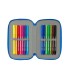 Plumier escolar safta triple 37 piezas batman preescolar 195x125x55 mm