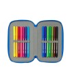 Plumier escolar safta triple 37 piezas batman preescolar 195x125x55 mm