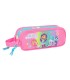 Bolso escolar portatodo safta doble gabby s dollhouse confetti 80x210x60 mm