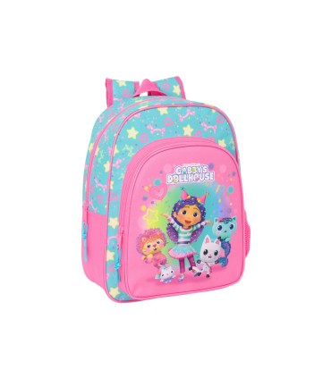 Mochila safta infantil adaptable a carro gabby s dollhouse confetti 340x260x110 mm