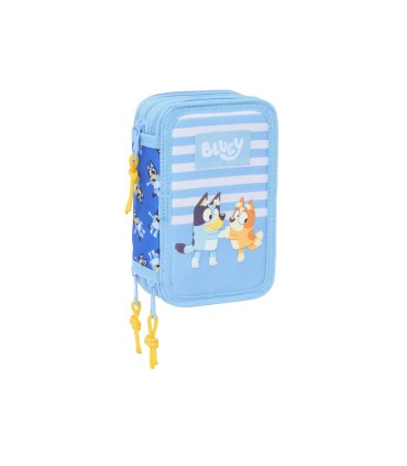 Plumier escolar safta triple 37 piezas bluey let s play 195x125x55 mm