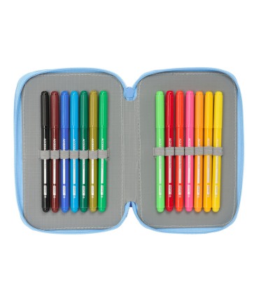 Plumier escolar safta triple 37 piezas bluey let s play 195x125x55 mm