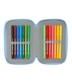 Plumier escolar safta triple 37 piezas bluey let s play 195x125x55 mm