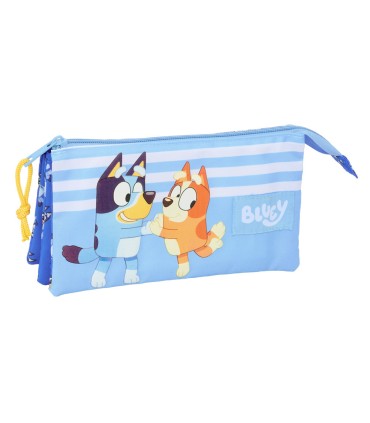 Bolso escolar portatodo safta triple bluey let s play 120x220x30 mm