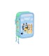 Plumier escolar safta triple 37 piezas bluey sisters 195x125x55 mm