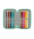 Plumier escolar safta triple 37 piezas bluey sisters 195x125x55 mm