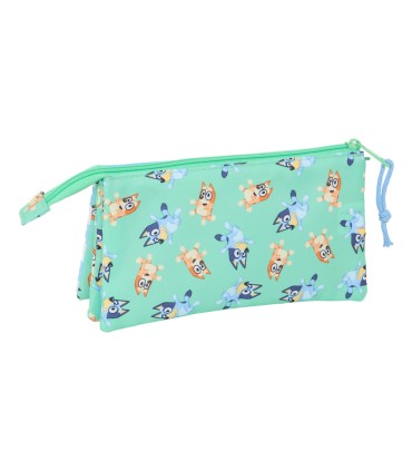 Bolso escolar portatodo safta triple bluey sisters 120x220x30 mm