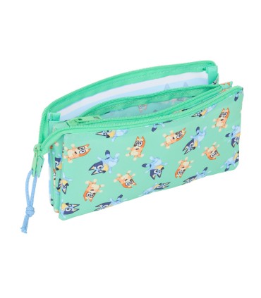 Bolso escolar portatodo safta triple bluey sisters 120x220x30 mm