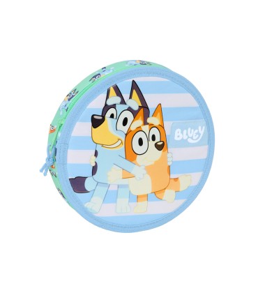 Plumier escolar safta redondo 18 piezas bluey sisters 35x210 mm