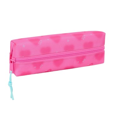 Bolso escolar portatodo safta rectangular con goma elastica 22cm barbie corazones 40x220x70 mm