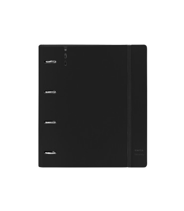 Carpeta con recambio safta din a4 cuadro 5 mm polipropileno foam 4 anillas 35mm black