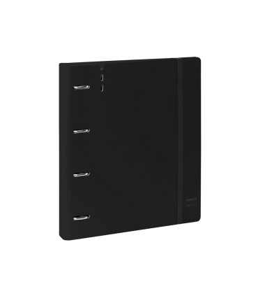Carpeta con recambio safta din a4 cuadro 5 mm polipropileno foam 4 anillas 35mm black