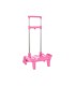 Carro escolar safta portamochila plegable triple rosa claro 880x320x235 mm