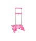 Carro escolar safta portamochila plegable triple rosa claro 880x320x235 mm