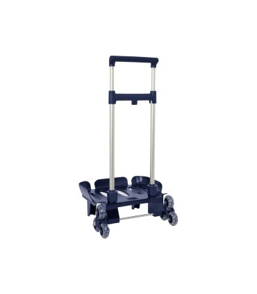 Carro escolar safta portamochila plegable triple azul marino 880x320x235 mm