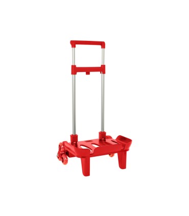 Carro escolar safta portamochila plegable triple rojo 880x320x235 mm