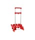 Carro escolar safta portamochila plegable triple rojo 880x320x235 mm