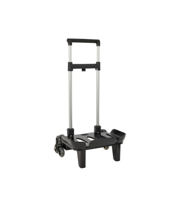 Carro escolar safta portamochila plegable triple rueda negro 880x320x235 mm