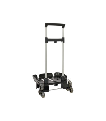 Carro escolar safta portamochila plegable triple rueda negro 880x320x235 mm