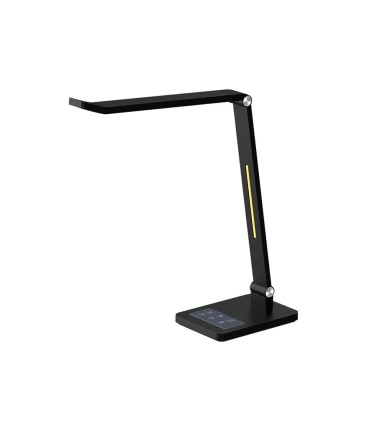 Lampara de oficina q connect sobremesa profesional abs 40 leds 10 w interruptor sensor 3 niveles color negro