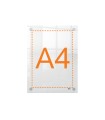 Porta poster nobo acrilico transparente mural din a4 261x24x346 mm