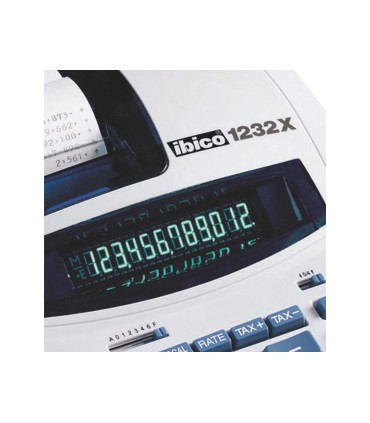 Calculadora ibico 1232x impresora pantalla fluor papel 57 mm 12 digitos impresion bicolor