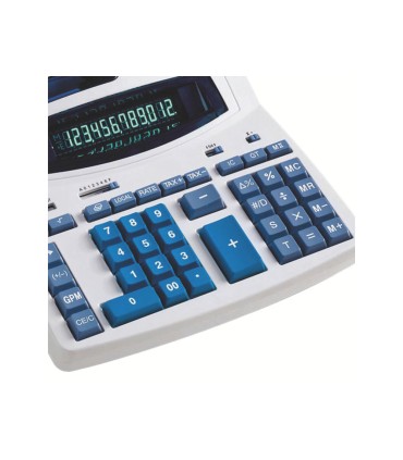Calculadora ibico 1232x impresora pantalla fluor papel 57 mm 12 digitos impresion bicolor