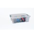 Caja de almacenaje archivo 2000 polipropileno apilable y encajable con tapa 10 litros transparente 280x400x130 mm