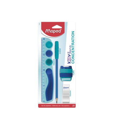 Kit escolar maped kidylearn concentration azul 4 piezas