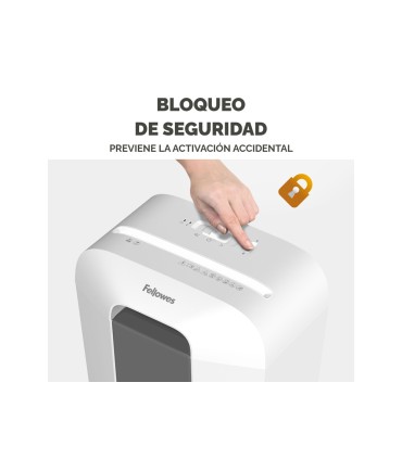 Destructora de documentos fellowes lx25 capacidad 6h seguridad p4 destruye grapas clips y tarjetas