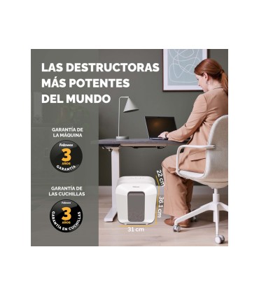 Destructora de documentos fellowes lx25 capacidad 6h seguridad p4 destruye grapas clips y tarjetas