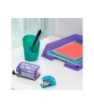 Grapadora rapid mini f4 colour breeze usa grapas 24/6 y 26/6 color coral en blister