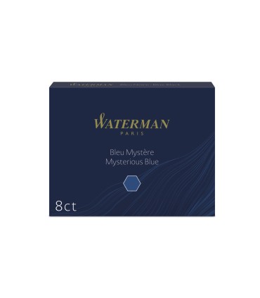 Tinta estilografica waterman standard azul negro caja de 8 cartuchos