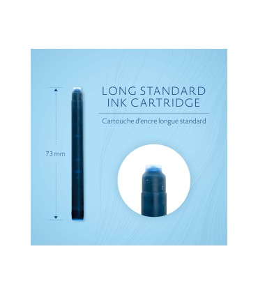 Tinta estilografica waterman standard azul negro caja de 8 cartuchos