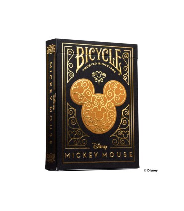Baraja de cartas bicycle disney black and gold mickey