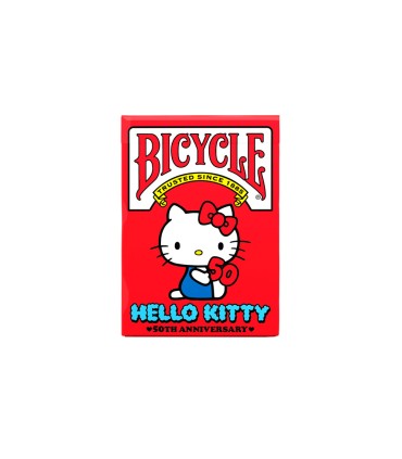Baraja de cartas bicycle hello kitty 50 aniversario