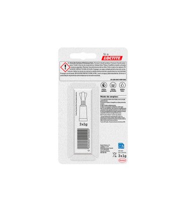 Pegamento loctite super glue 3 adhesivo instantaneo original power gel 1 gr blister de 3 unidades