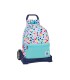 Cartera escolar safta united colors benetton brochitas con carro 300x140x460 mm
