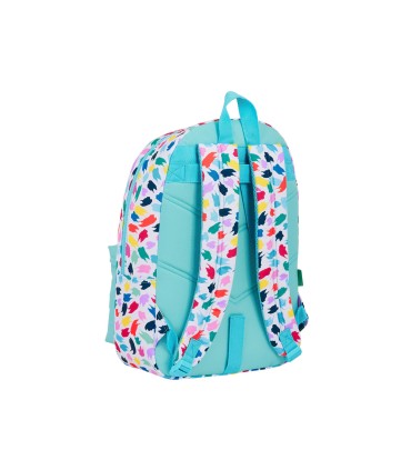 Cartera escolar safta united colors benetton brochitas mochila 300x140x460 mm