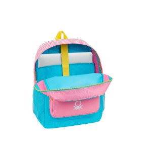 Cartera escolar safta benetton color block mochila 320x140x430 mm