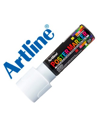 Rotulador artline poster marker epp 30 punta rectangular 30 mm color blanco
