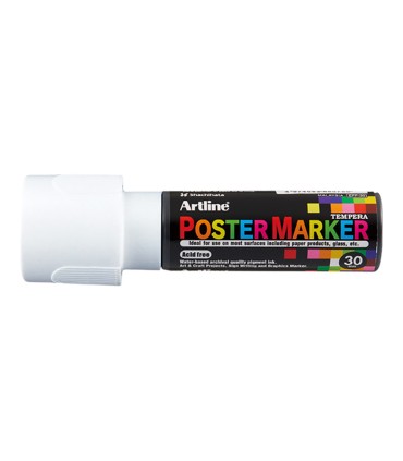 Rotulador artline poster marker epp 30 punta rectangular 30 mm color blanco