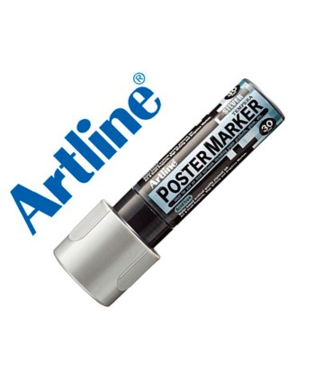 Rotulador artline poster marker epp 30 punta rectangular 30 mm color plata