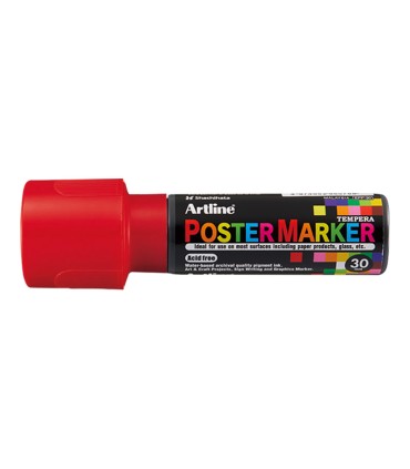 Rotulador artline poster marker epp 30 punta rectangular 30 mm color rojo